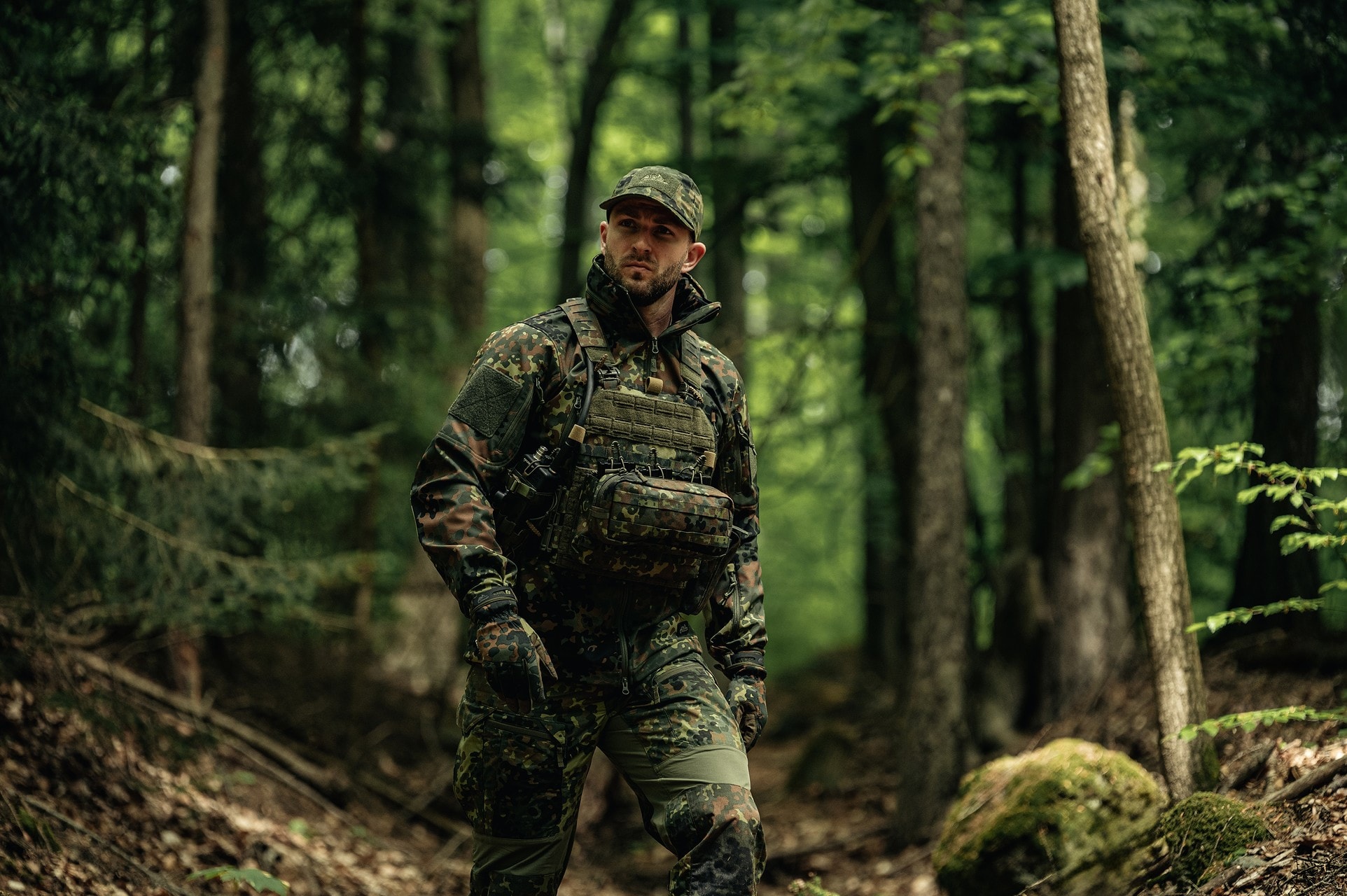 Helikon-Tex Gunfighter Softshell-takki Shark Skin Windblocker - Flecktarn