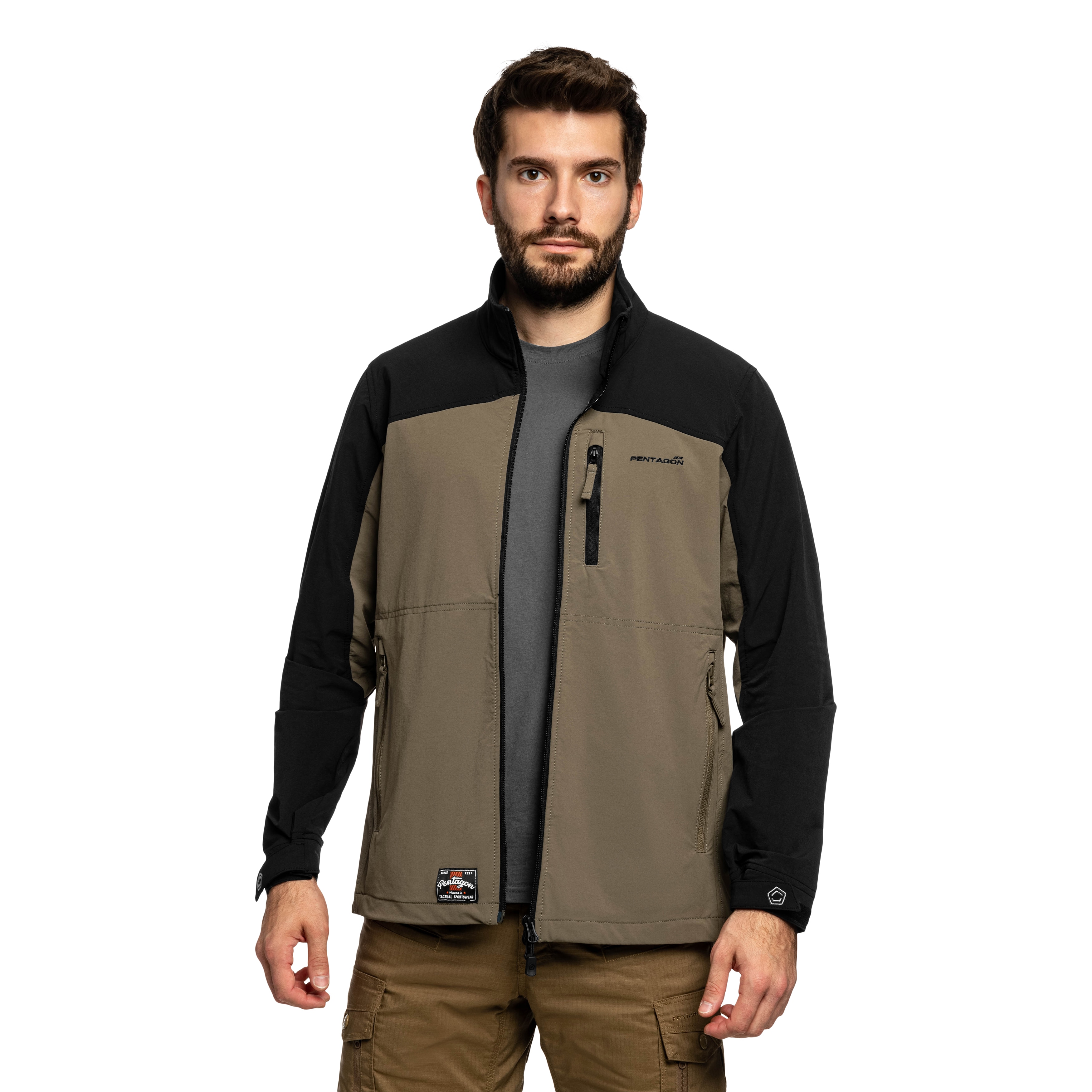 Pentagon Elite Light Softshell - RAL7013/Mix -takki