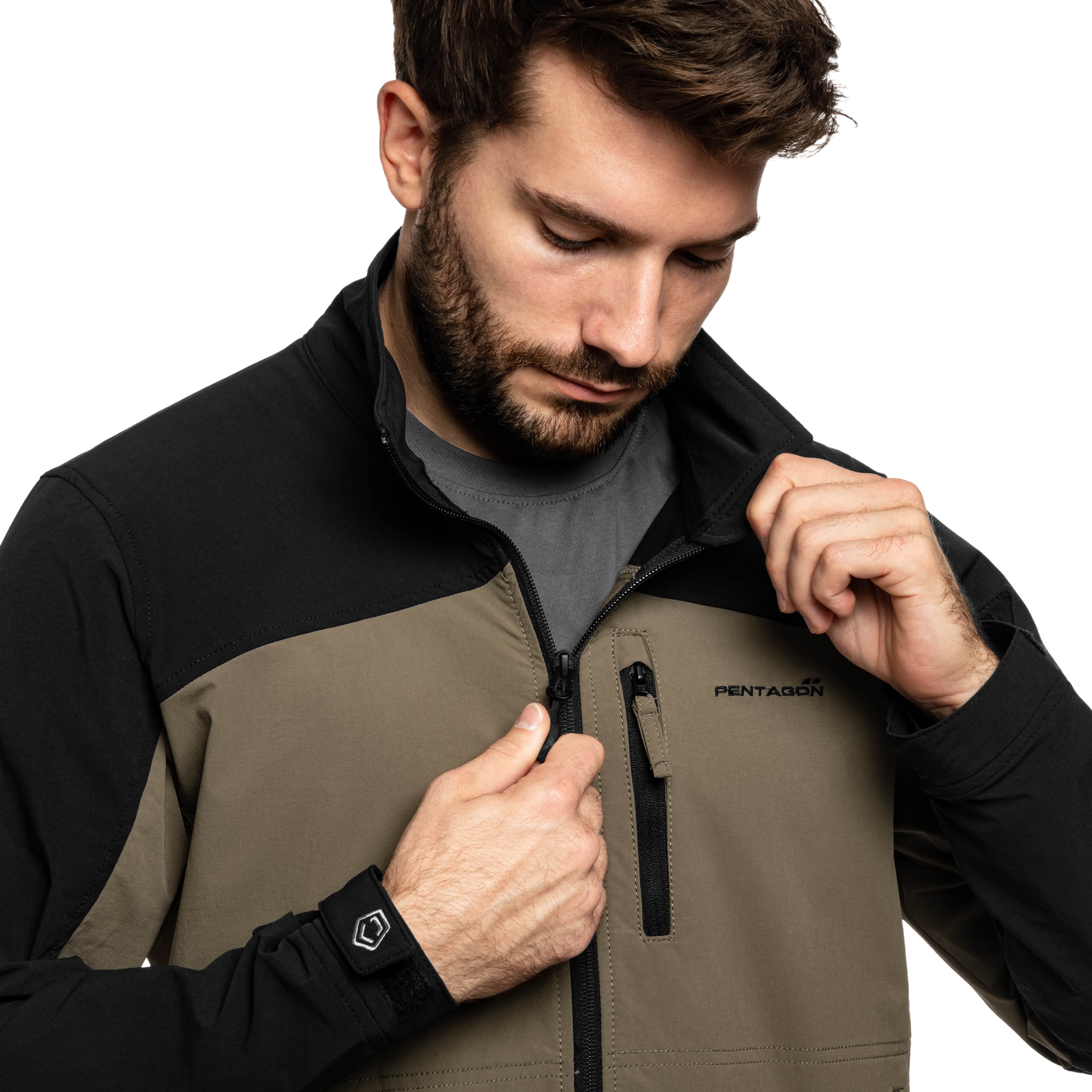 Pentagon Elite Light Softshell - RAL7013/Mix -takki