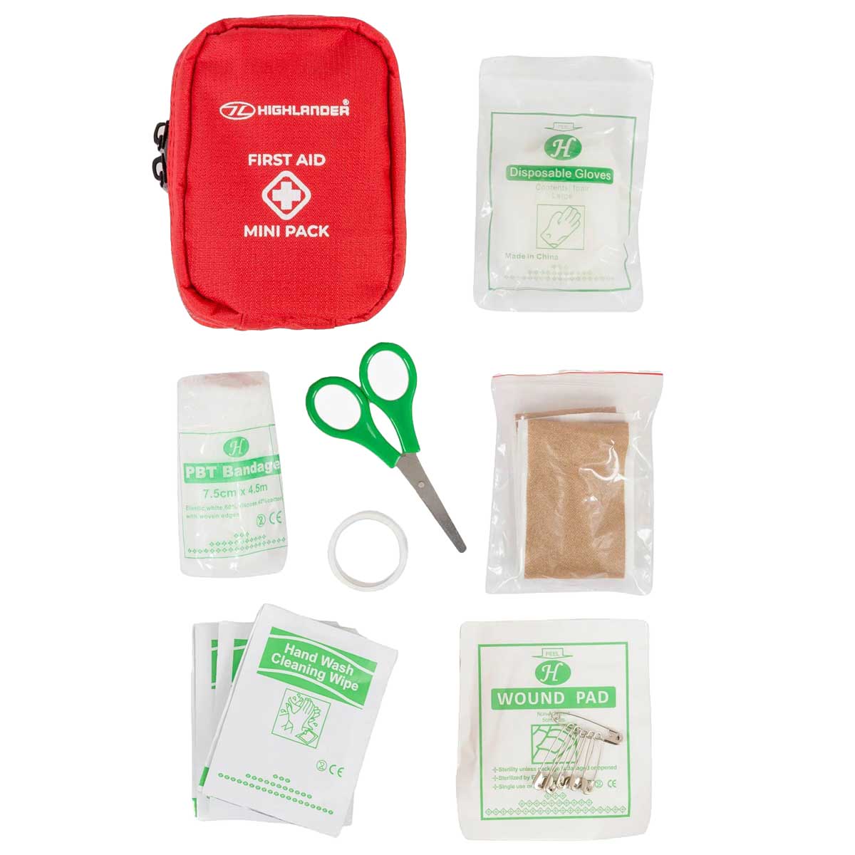 Highlander Outdoor First Aid Mini Pack Ensiapupakkaus - Red