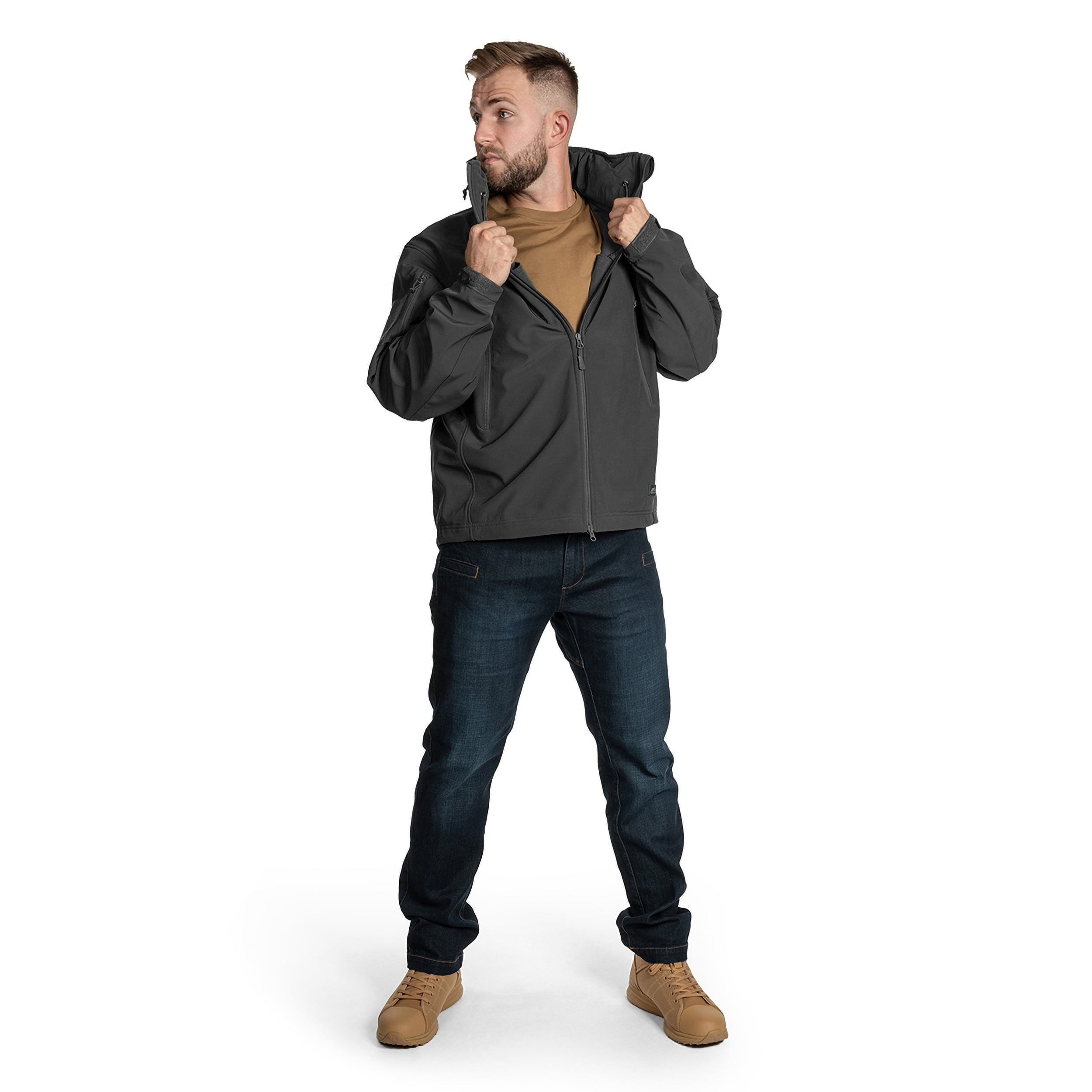 Helikon-Tex Gunfighter Softshell Shark Skin Windblocker - Black -takki