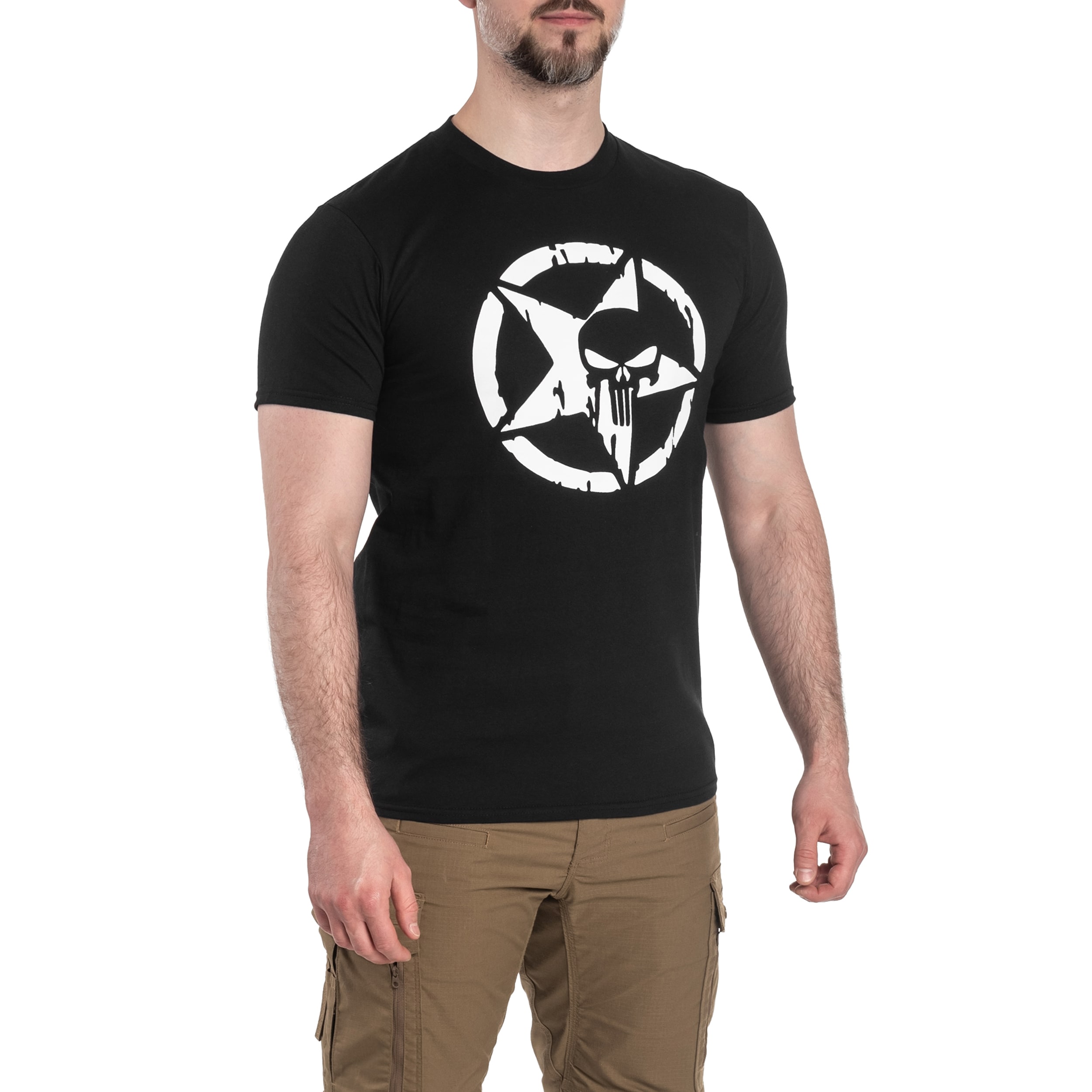 T-Shirt Punisher Military TigerWood - Black