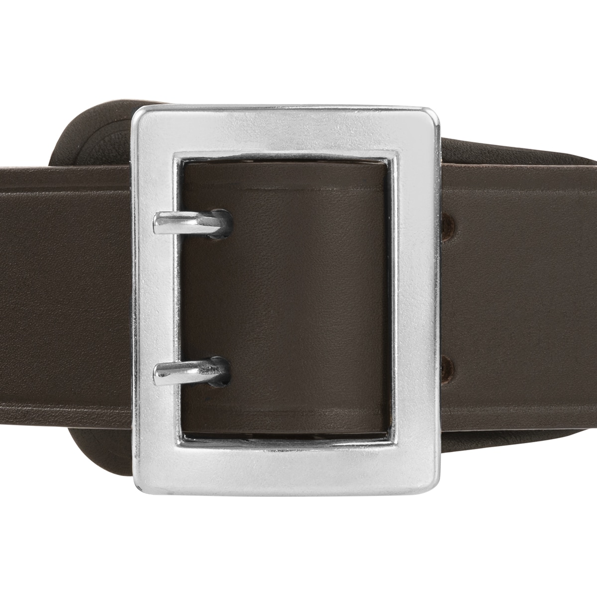 Ceinture d'officier en cuir - Brown/Brown