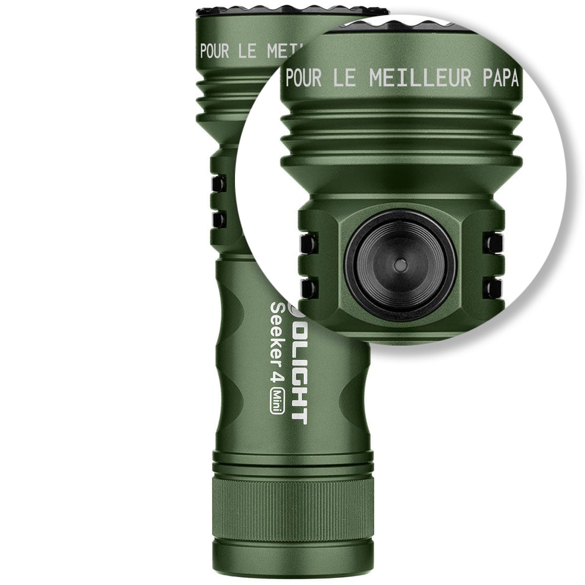 Lampe de poche tactique Seeker 4 Mini Cool White 1200 lumens Olight - OD Green 