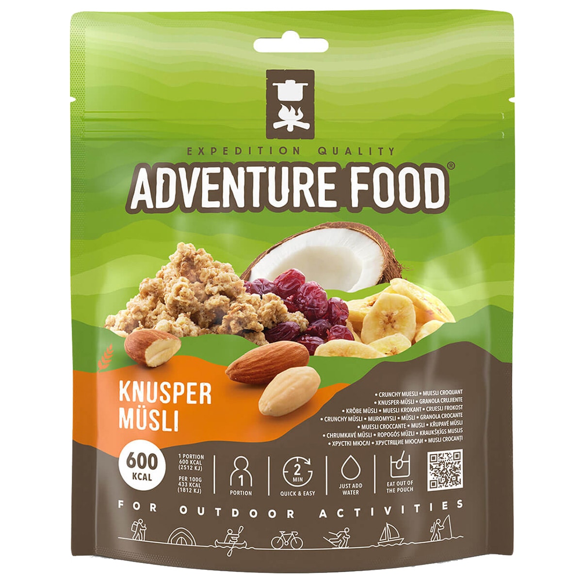 Aliments lyophilisées Musli végé 138 g Adventure Food