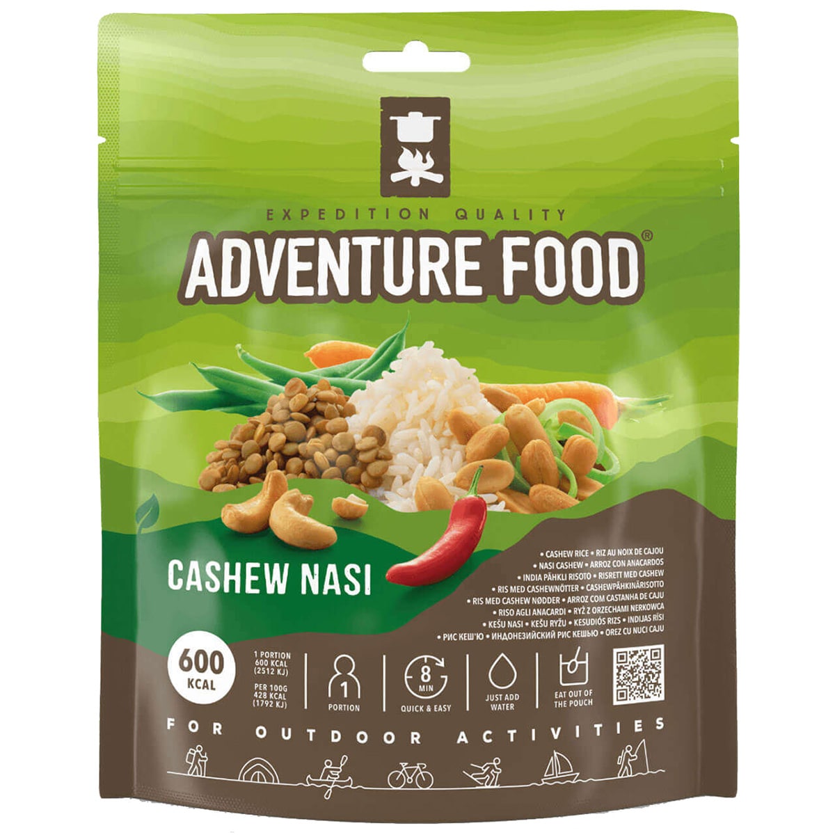 Aliments lyophilisées Riz avec noix de cajou végé 140 g Adventure Food