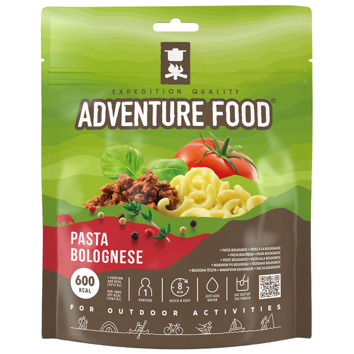 Aliments lyophilisés Pâtes bolognaises 151 g Adventure Food 