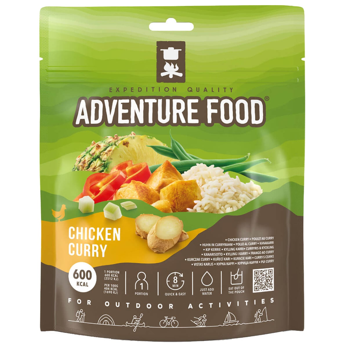 Aliments lyophilisés Poulet au curry 148 g Adventure Food