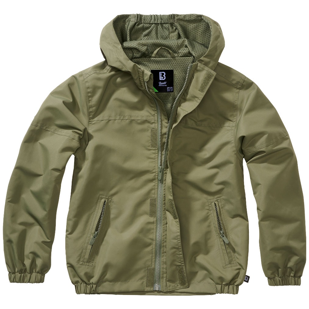 Veste pour enfants Summer Windbreaker Frontzip Brandit - Olive