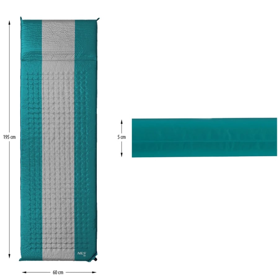 Tapis autogonflants NC4340 Nils Camp - Turquoise Grey 