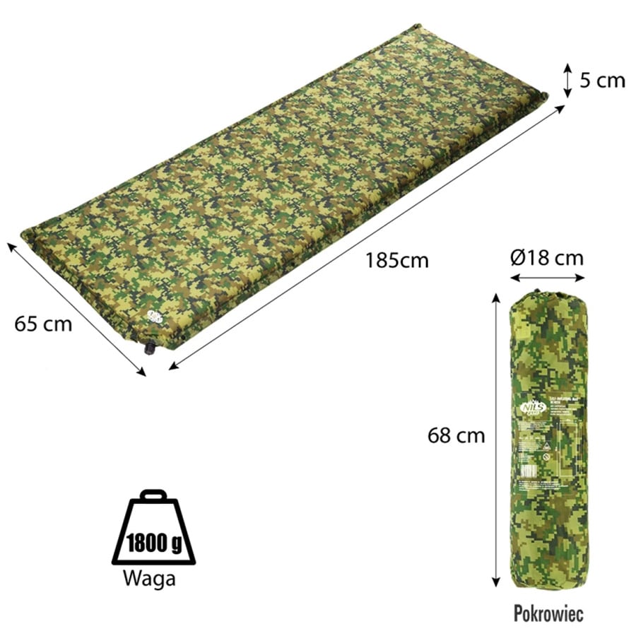 Tapis autogonflants NC4050 Nils Camp - Digital Camo