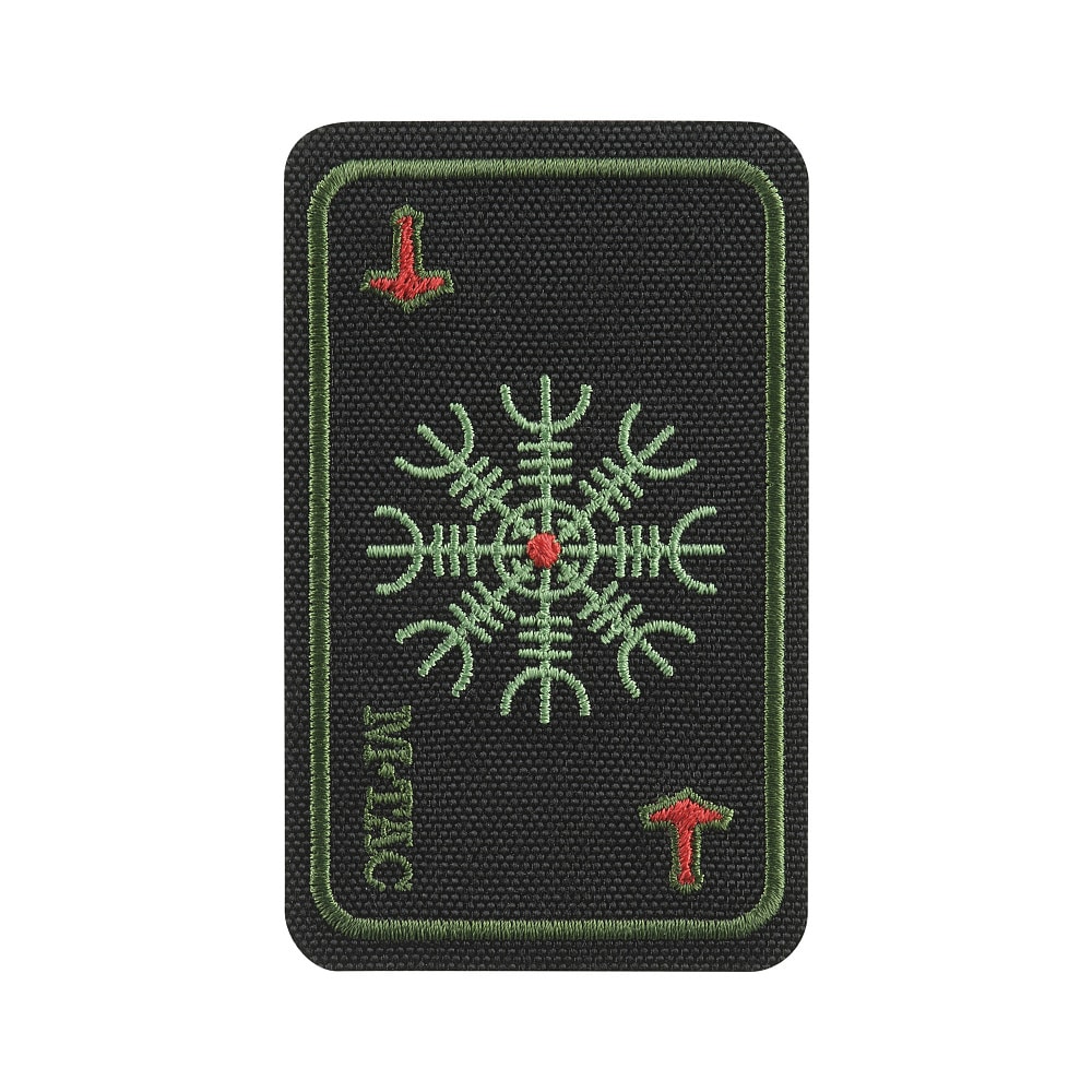 Patch Carte Casque de la Terreur (Broderie) M-Tac - Black/Olive