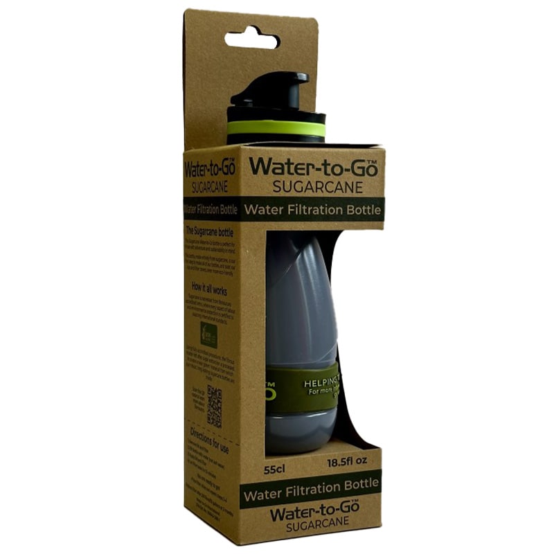 Bouteille avec filtre Sugarcane 550 ml Water-to-Go - Kelp Green