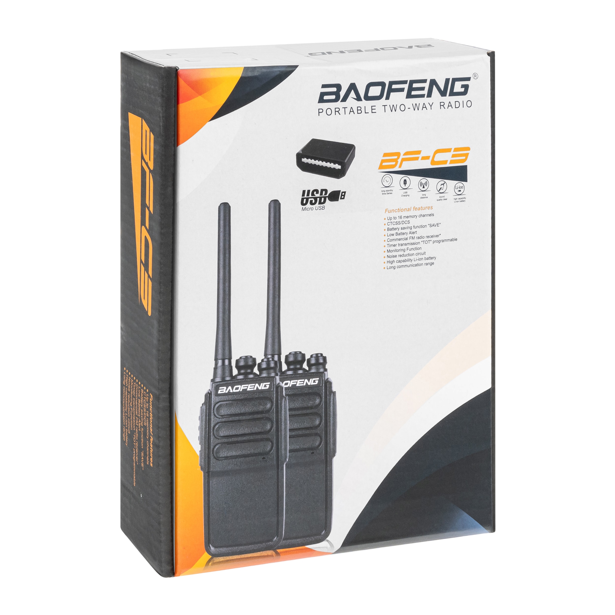 Radiotéléphone C3 PMR - 2 pcs. Baofeng