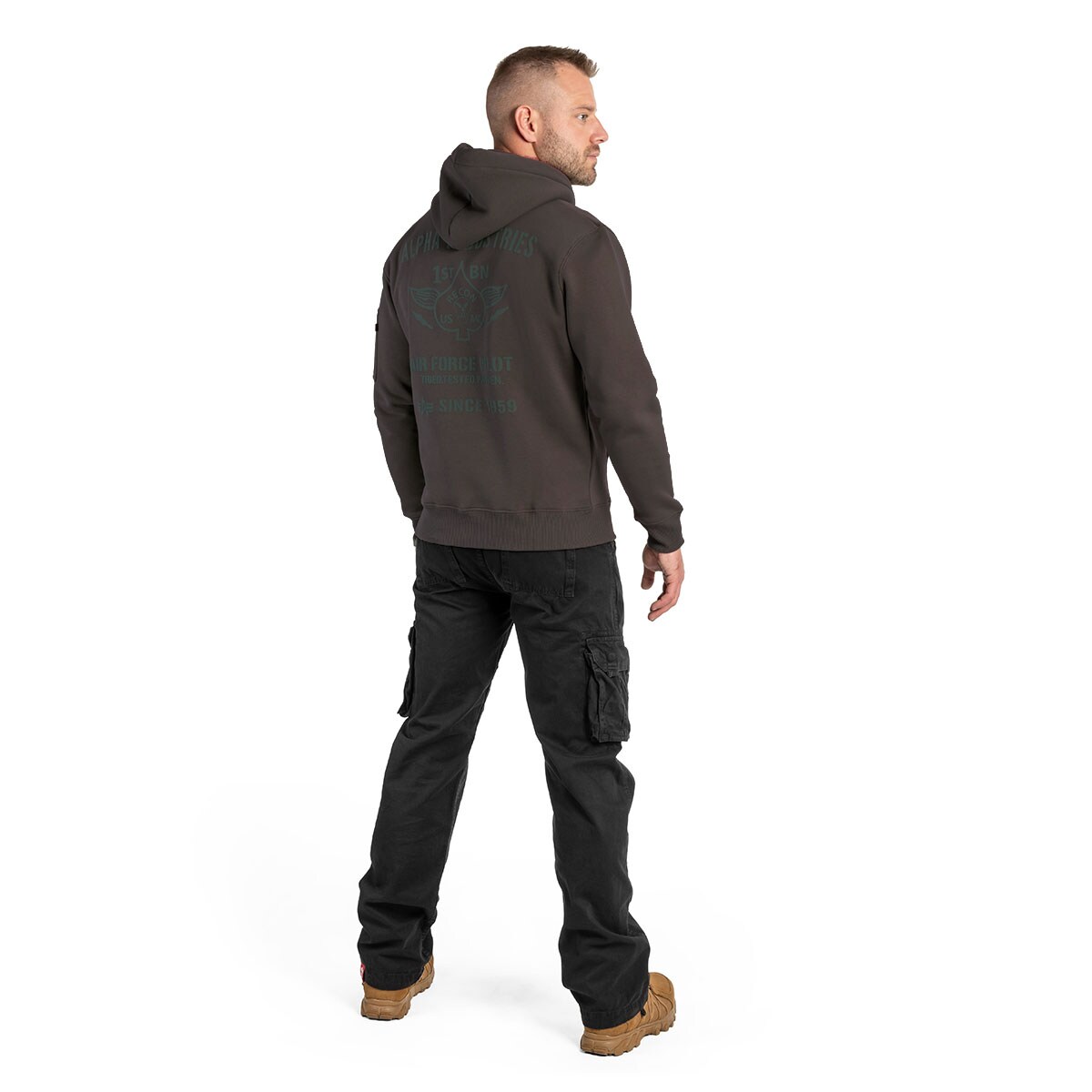 Sweatshirt Air Force Hoody Alpha Industries - Vintage Grey