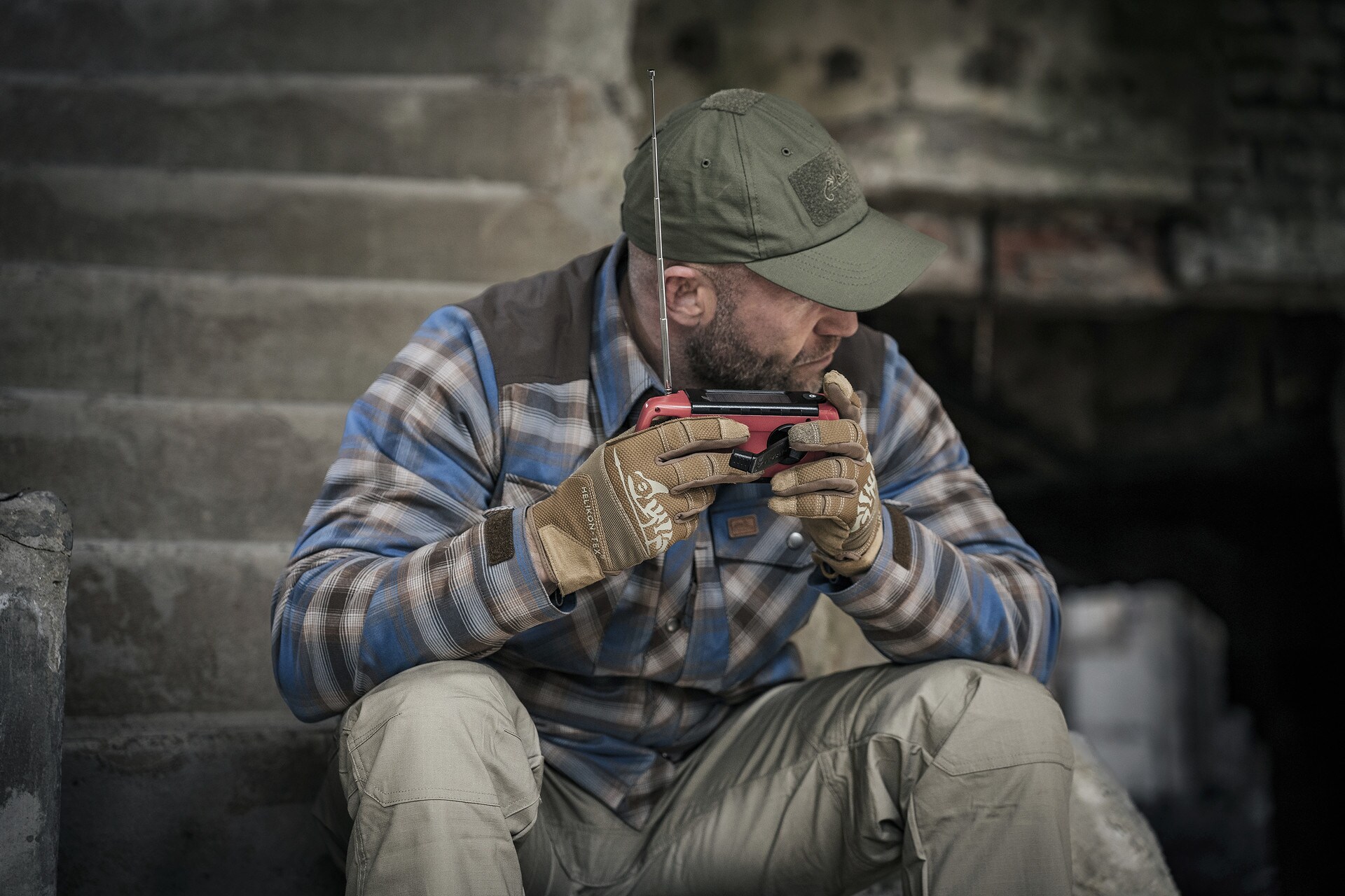 Casquette de baseball avec velcro PolyCotton Rip-Stop Helikon - Olive Green