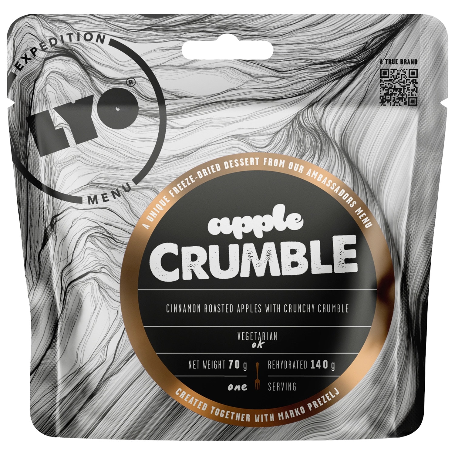 Aliments lyophilisées - Crumble aux pommes 140 g LYOFOOD 