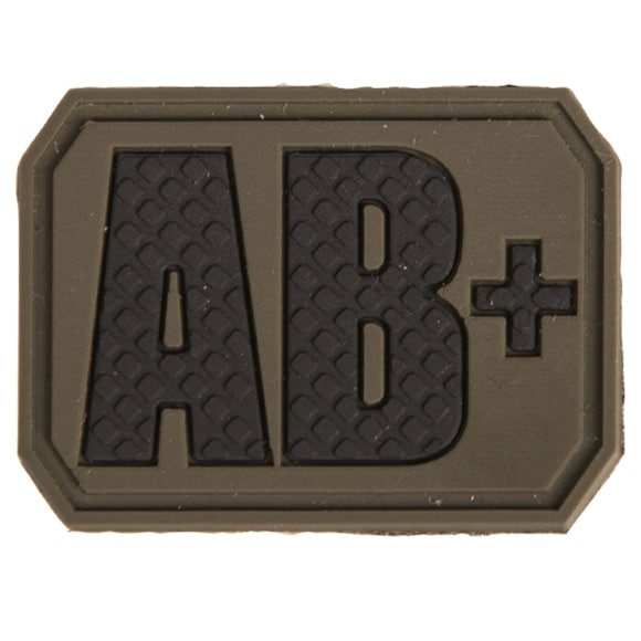 Patch avec groupe sanguin AB+ Mil-Tec - Olive