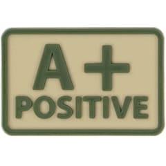 Emblème de groupe sanguin 2 pcs. A Rh+ Helikon - Khaki