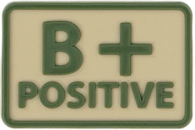 Emblème de groupe sanguin 2 pcs. B Rh+ Helikon - Khaki