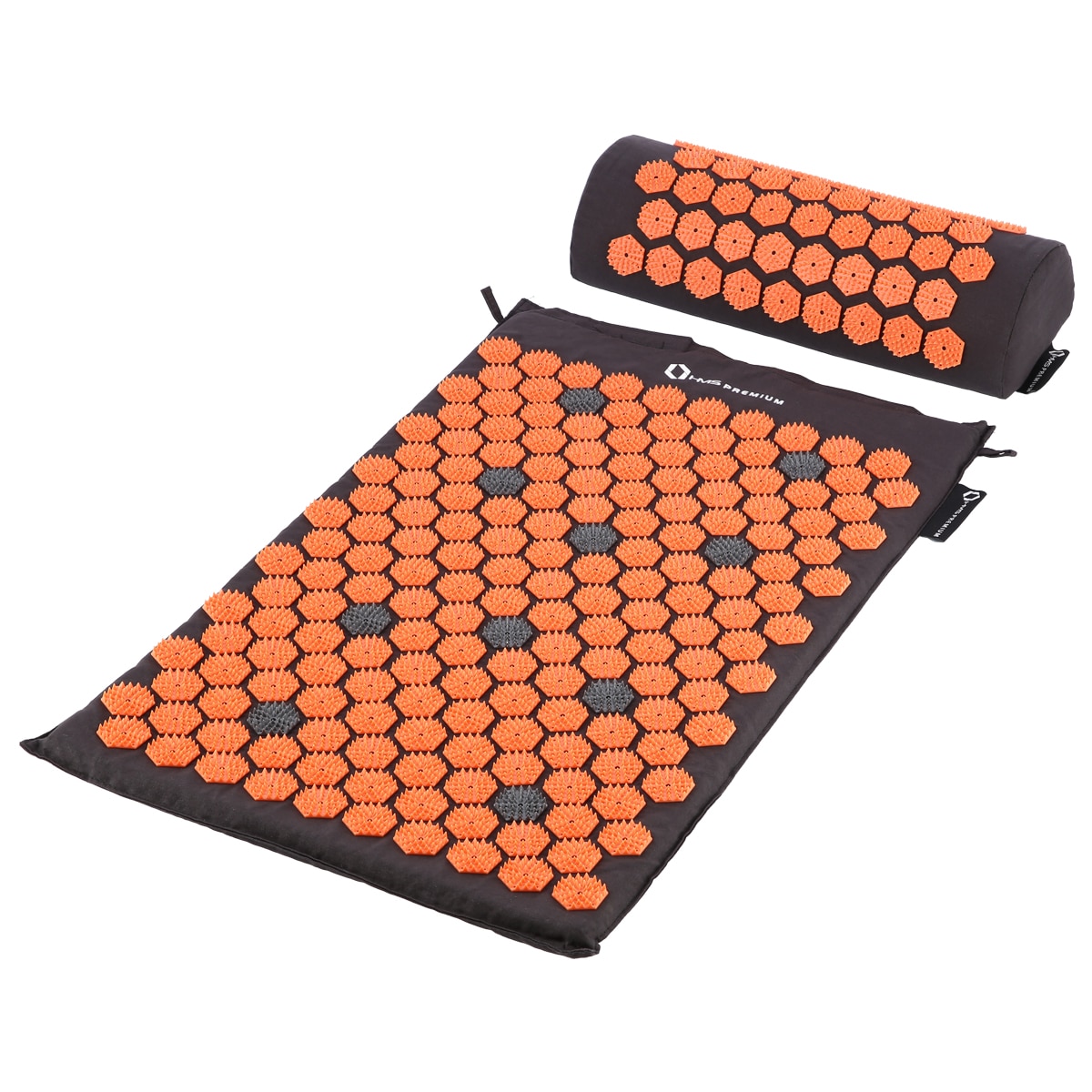 Tapis avec coussin d'acupression Premium AKM01 HMS - Black/Orange