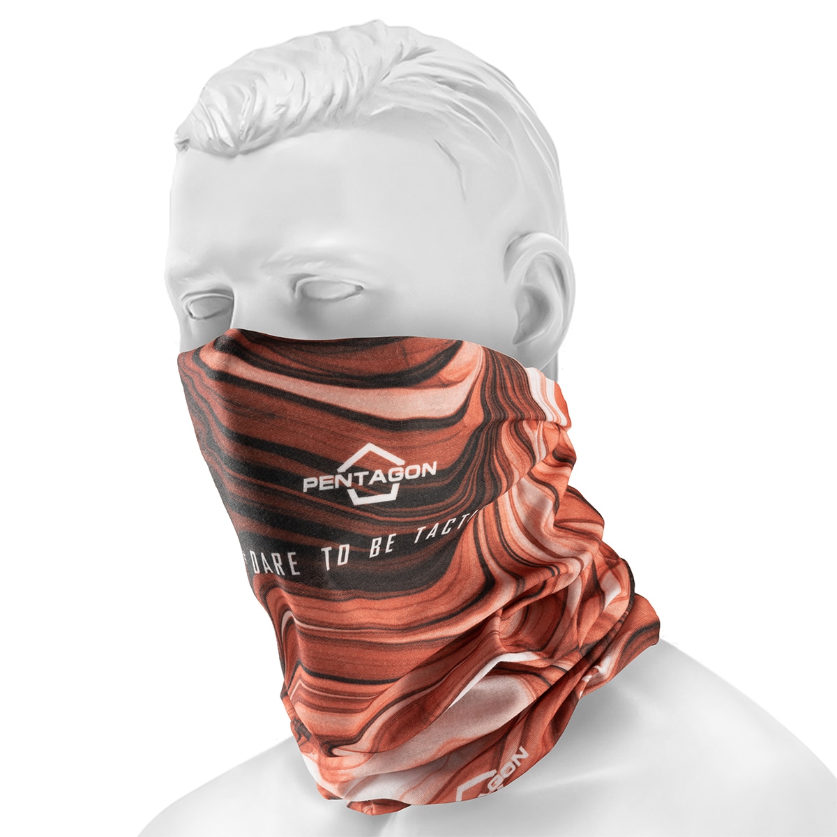 Écharpe de protection Skiron Topographic Map Pentagon - Red