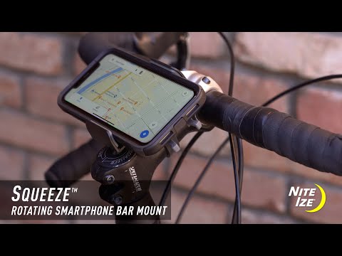 Fixation de téléphone pour vélo Squeeze Rotating Nite Ize