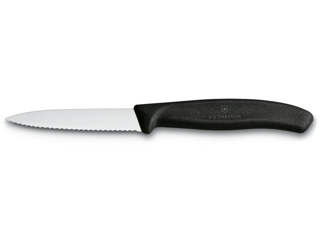 Couteau de cuisine denté avec pointe aiguë Victorinox - Black