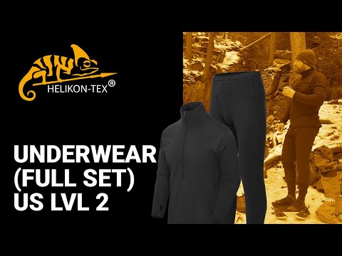 T-shirt termoactif à manches longues US LVL 2 Long Sleeve Helikon - Black 