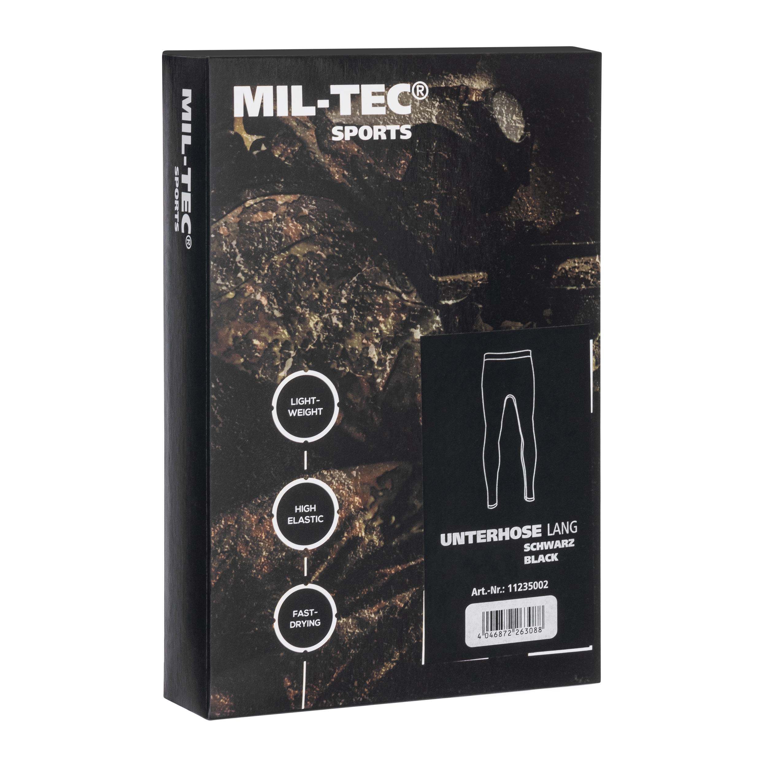 Leggings thermiques pour homme Mil-Tec Black