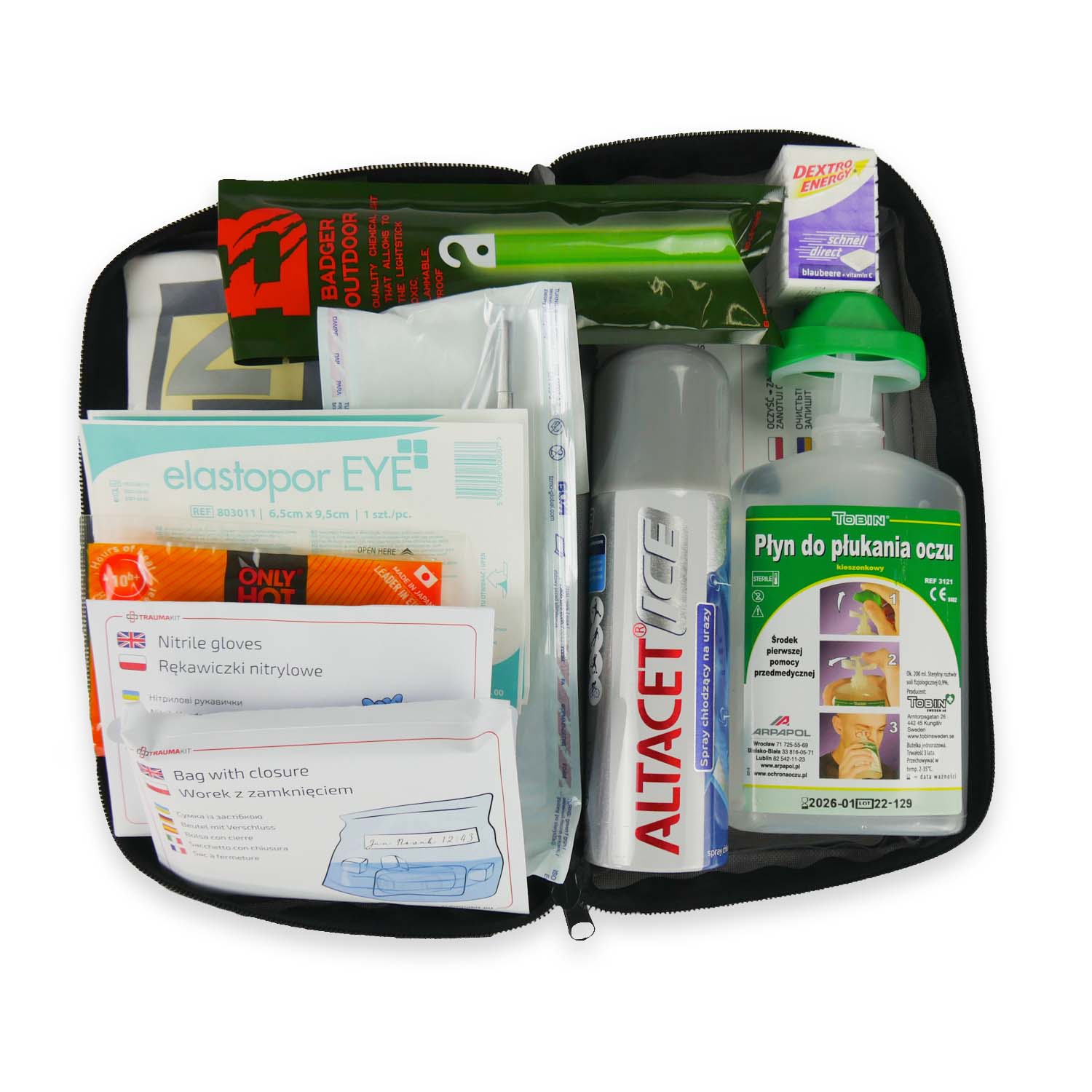 Trousse de premier secours Trauma Kit S - Situations d' urgance AedMax