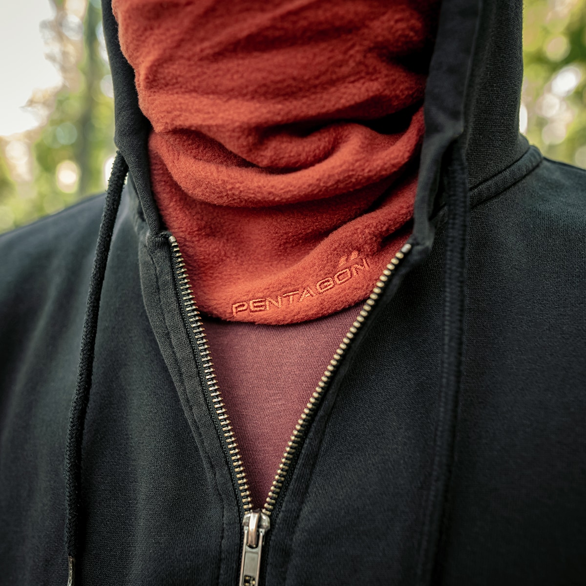 Écharpe de protection Winter Neck Pentagon - Maroon Red