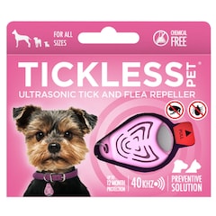 Protection contre les tiques à ultrasons Pet - pour animaux TickLess - Pink