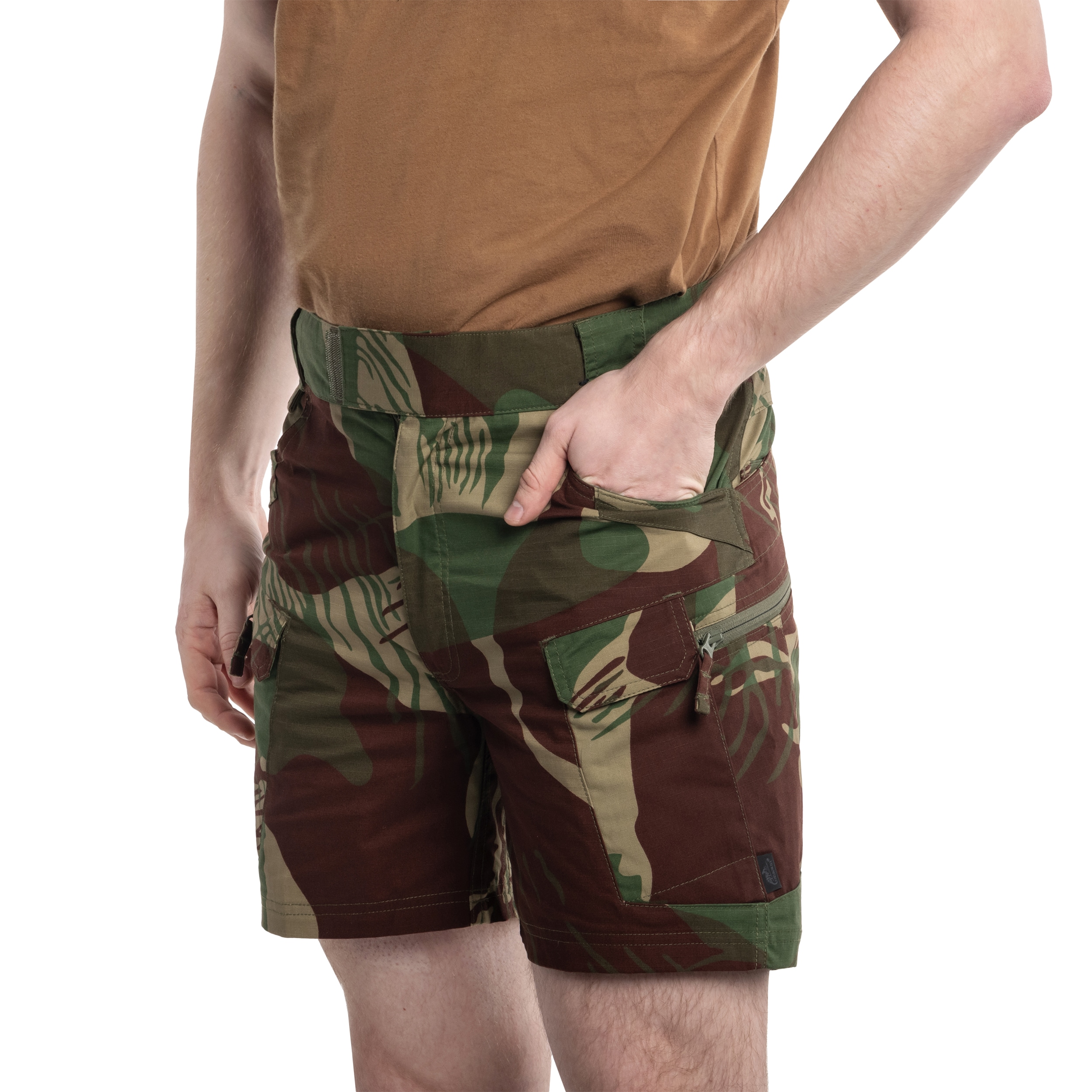 Shorts UTS PolyCotton Stretch Rip-Stop 6'' Helikon - Rhodesian Camo 