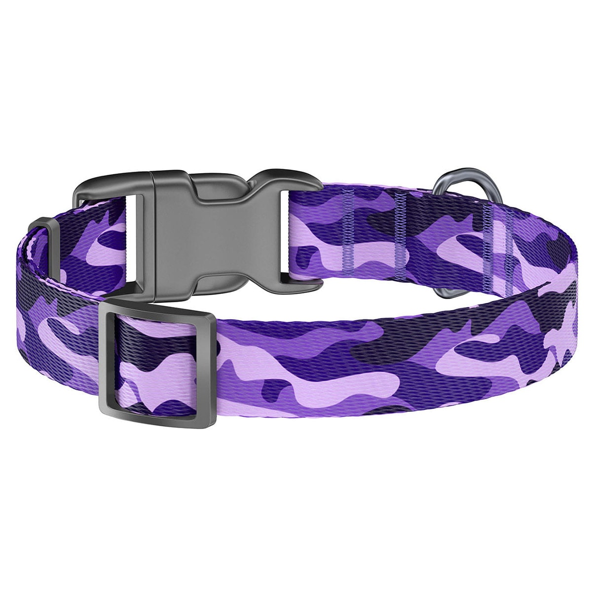 Collier pour chien 15 mm WauDog - Purple Camo