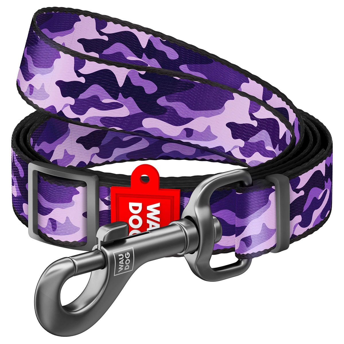 Laisse pour chien 20 mm WauDog - Purple Camo