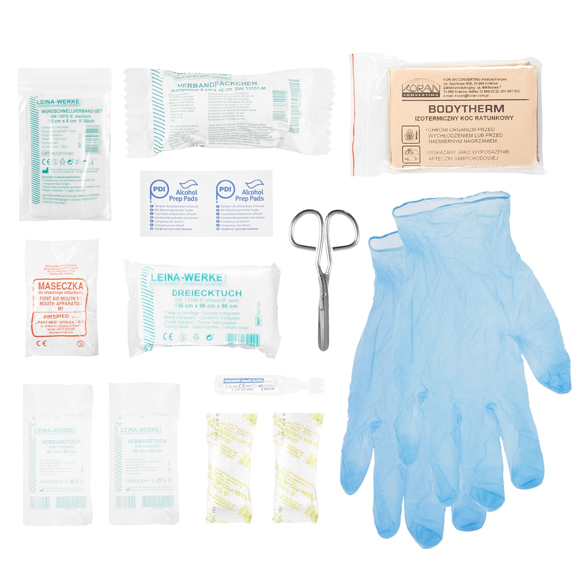 Kit premiers secours avec accessoires 240 Medaid - Green