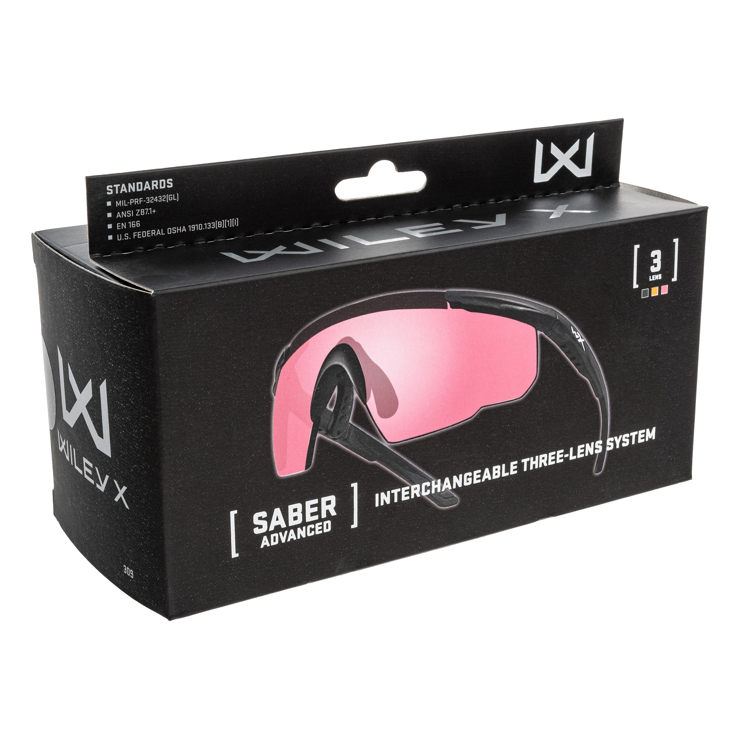 Lunettes tactique Saber Advanced Set 3in1 Wiley X - Smoke/Rust/Vermillion/Matte Black