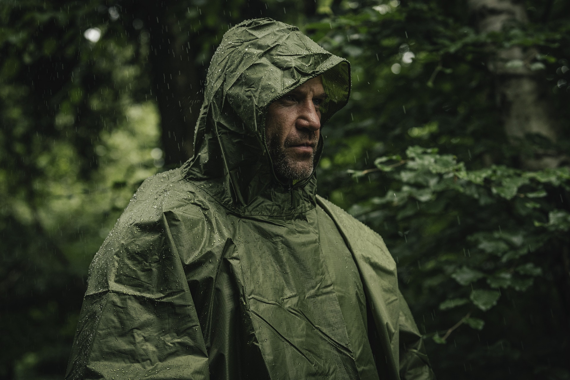 Poncho Rain Poncho Ripstop Badger Outdoor - Olive