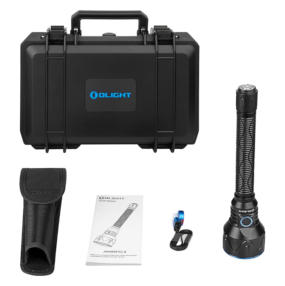 Lampe de poche tactique et de recherche Javelot Pro 2 Black - 2500 lumens Olight