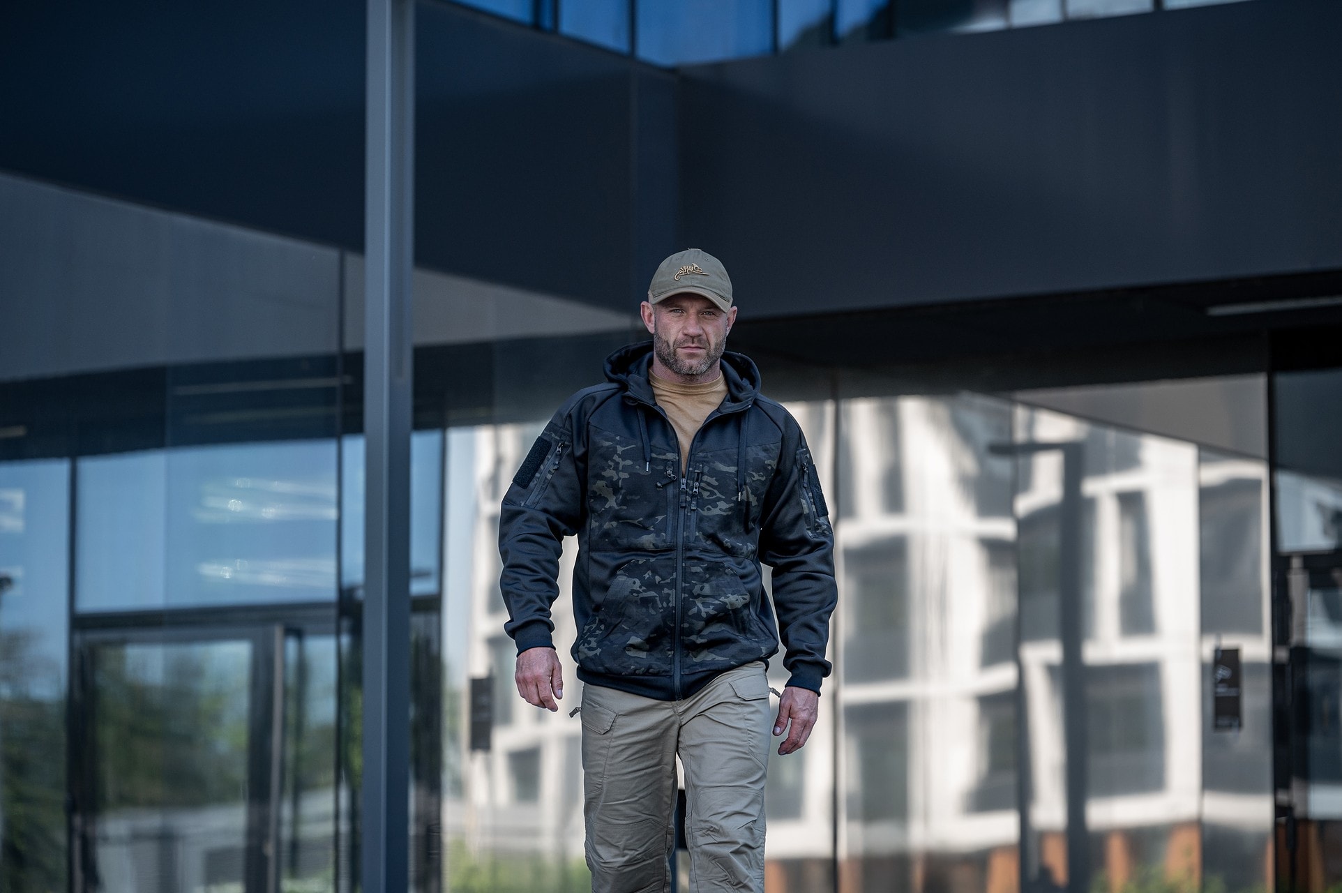 Sweatshirt Range Hoodie Helikon - Black/MultiCam Black