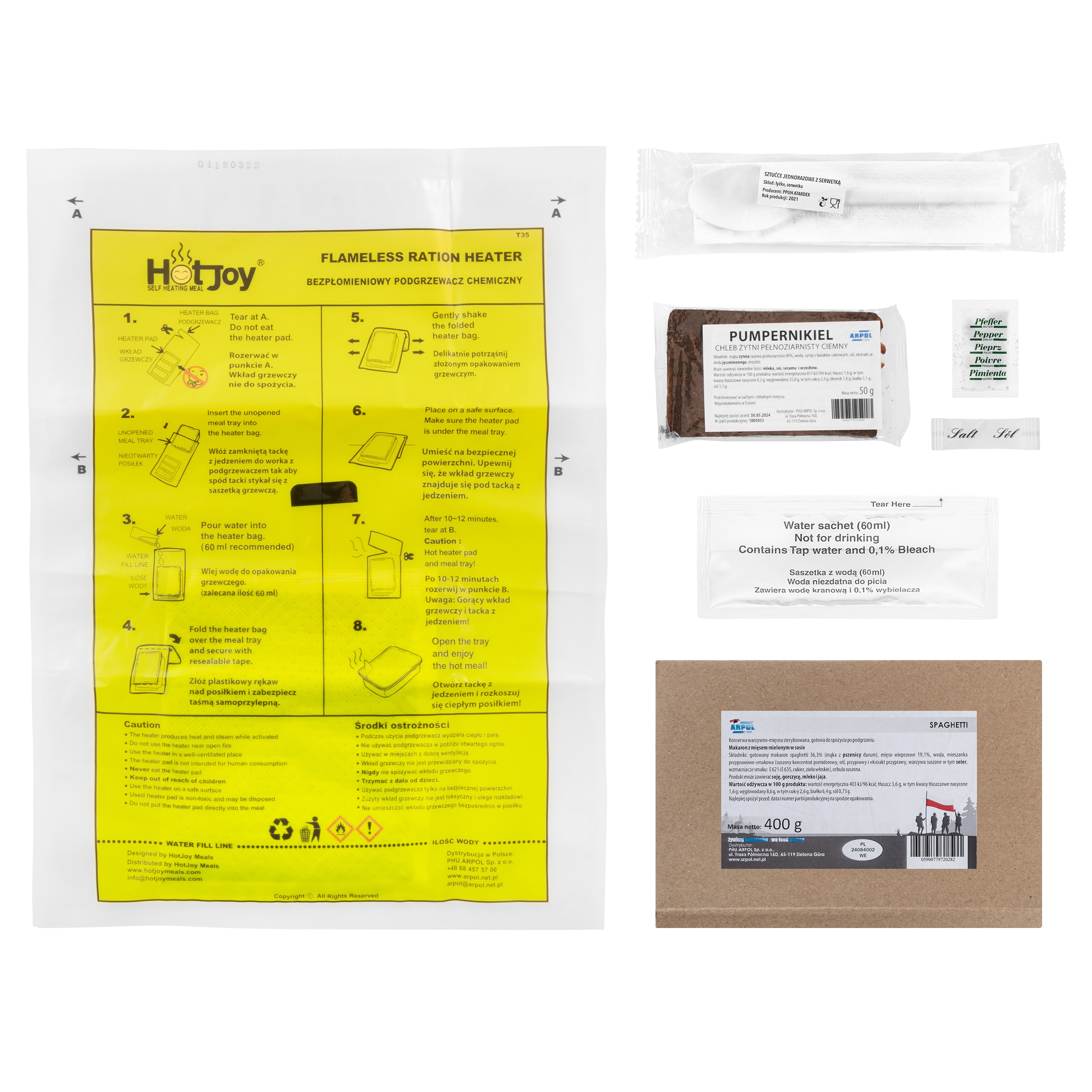 Ration alimentaire Repas rapide nr 7 - Spaghetti Arpol