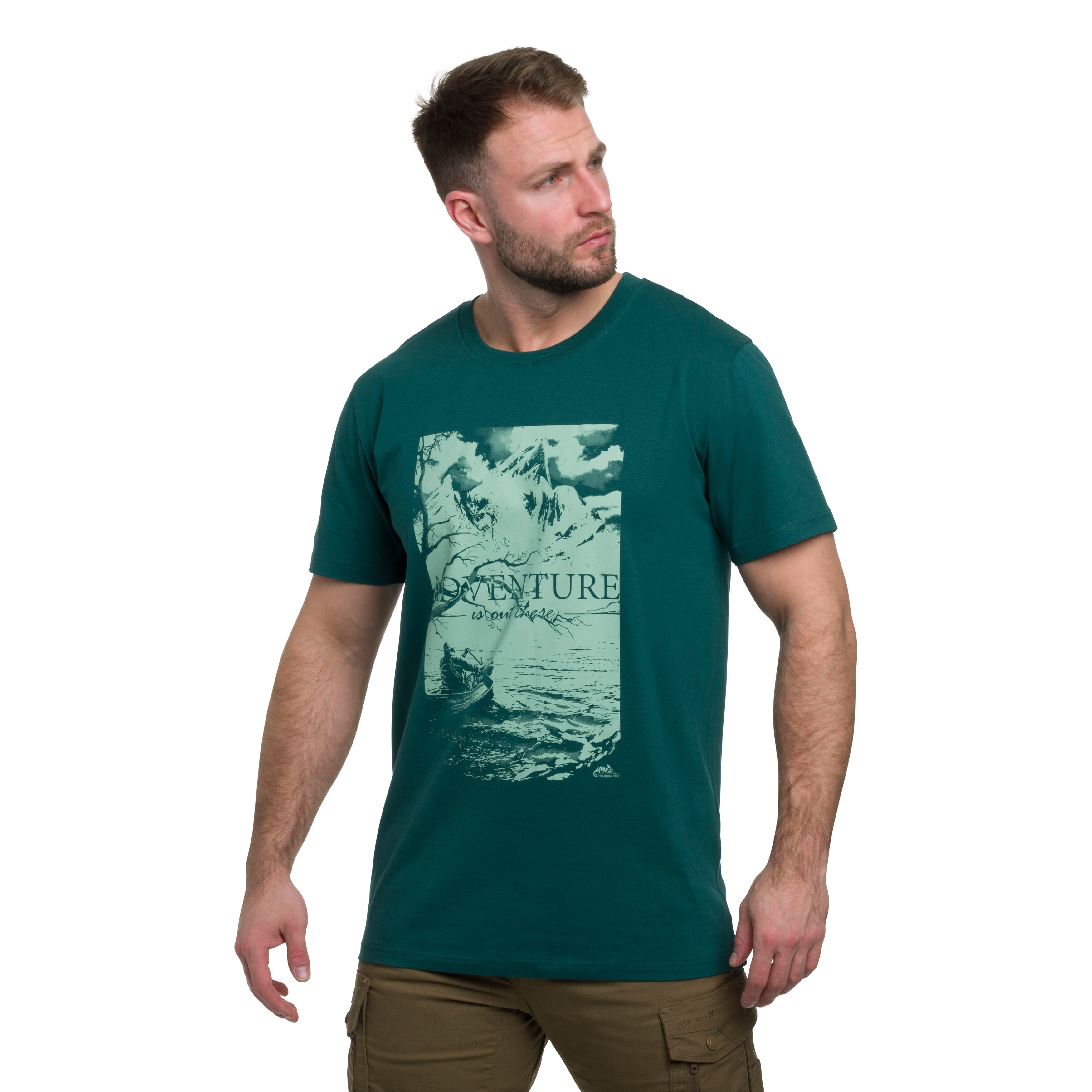 T-shirt Adventure is out there Helikon - Dark Azure