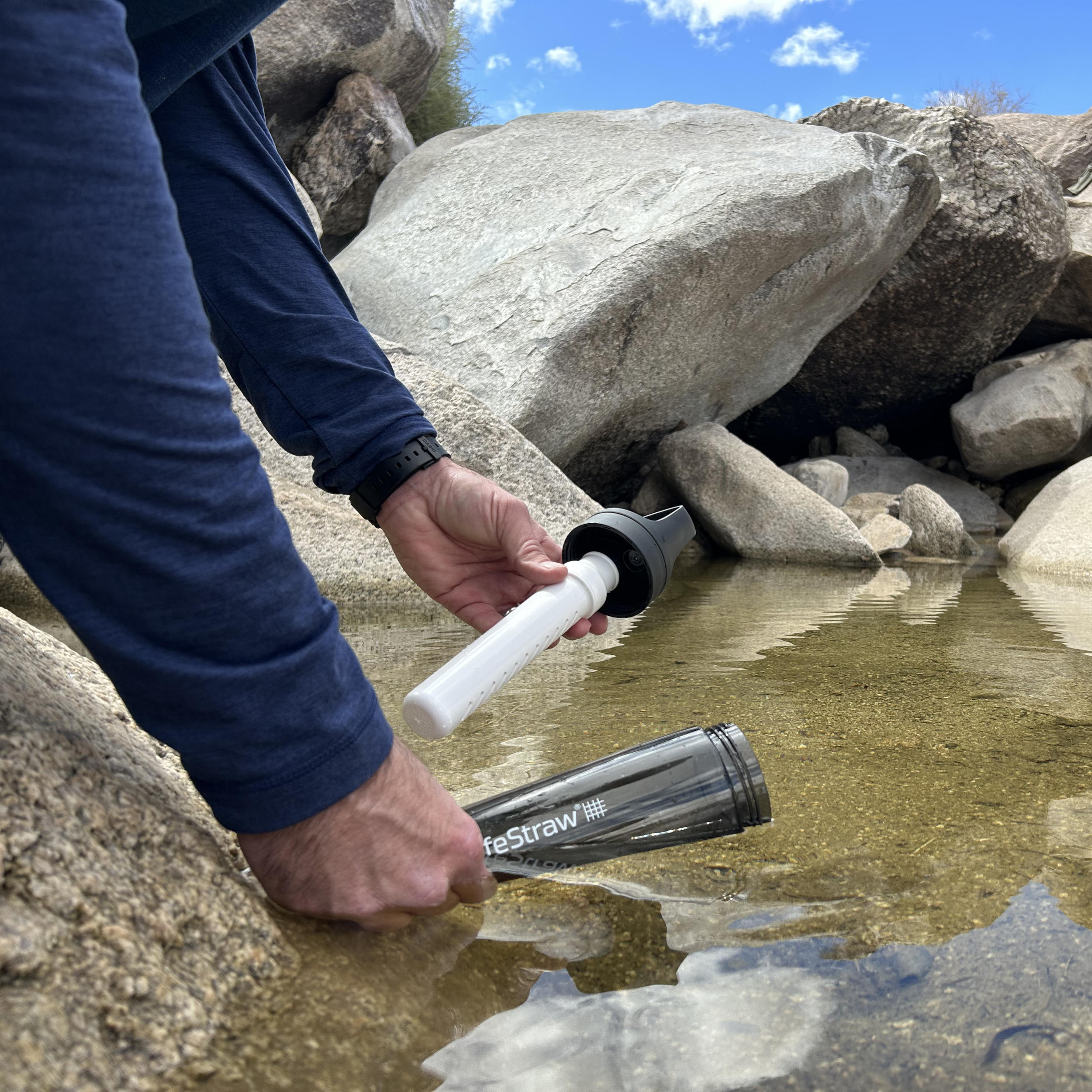 Gourde avec filtre Go 2.0 Tritan 1 L LifeStraw - Icelandic Blue