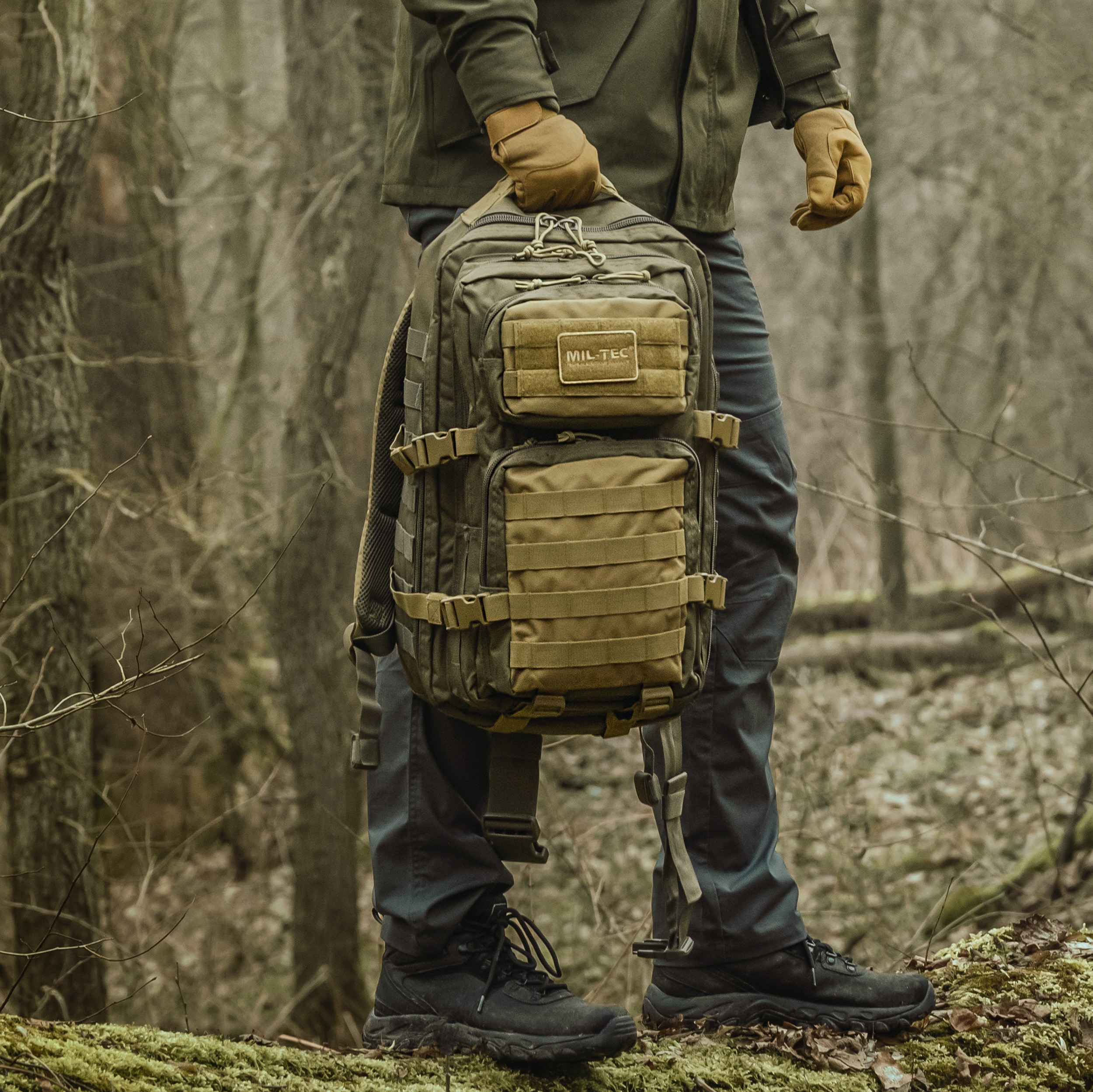 Sac à dos Assault Pack Small 20 L Mil-Tec - Ranger Green/Coyote