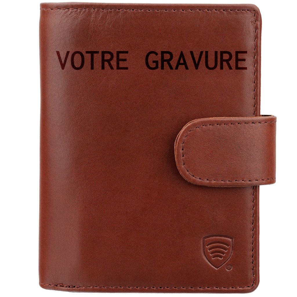 Portefeuille Smart RFID Block pour cartes et pièces de monnaie Koruma - Brown