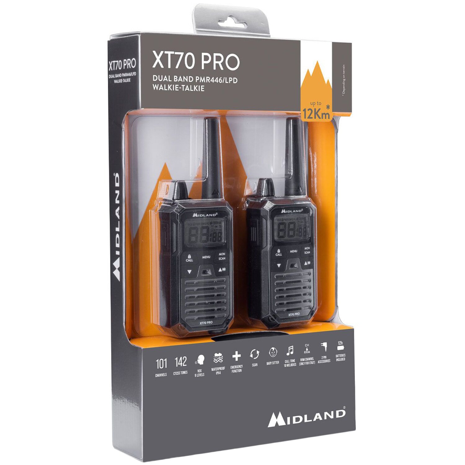 Radiotéléphone PMR XT70 PRO - 2 pcs. Midland 