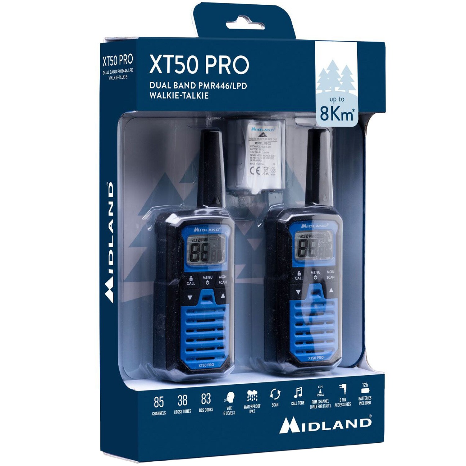 Radiotéléphone PMR XT50 PRO - 2 pcs. Midland 