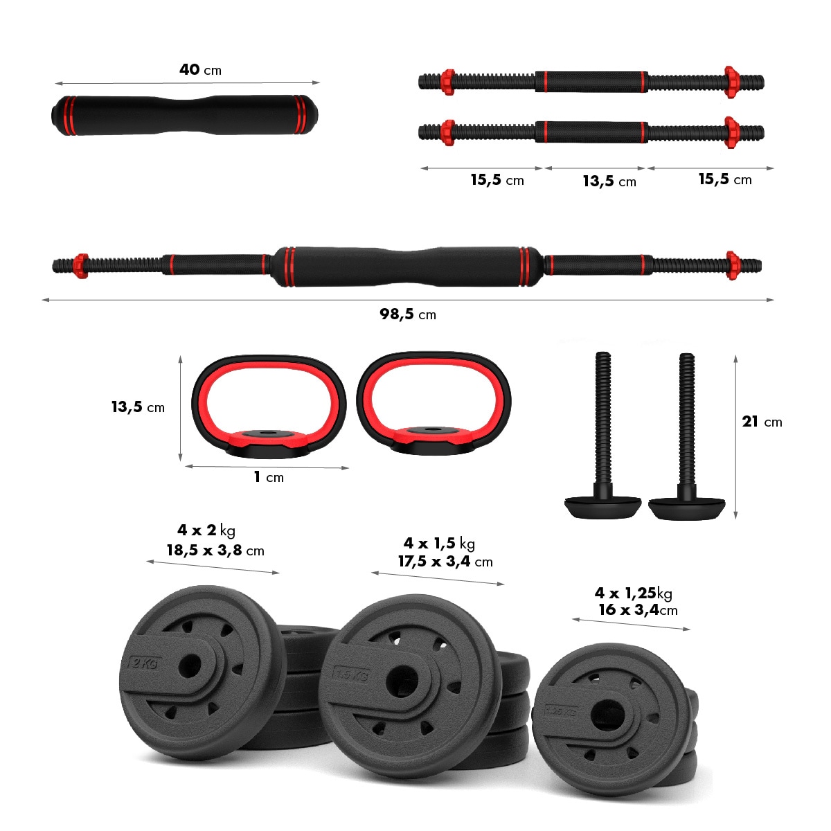 Kit pour entraînement musculaire SGX120 Pro Set HMS