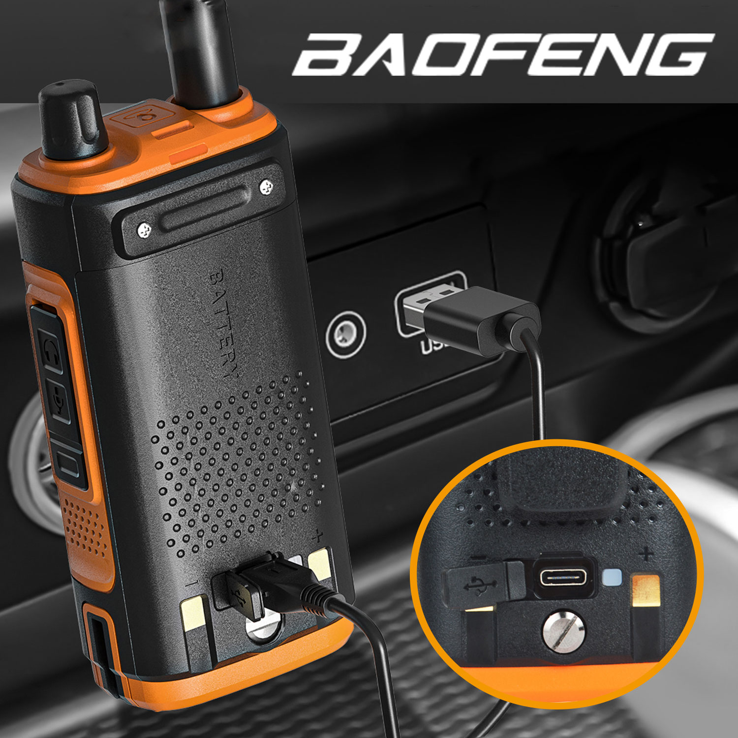 Radiotéléphone UV-17E 5W Baofeng - Orange